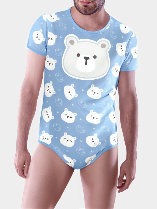 ABDL Onesie - Polar Bear (Royal Blue)