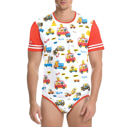 ABDL Onesie - Red Animals