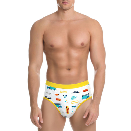 ABDL Cotton Baby Briefs - Cars & Helicopter (Unisex)