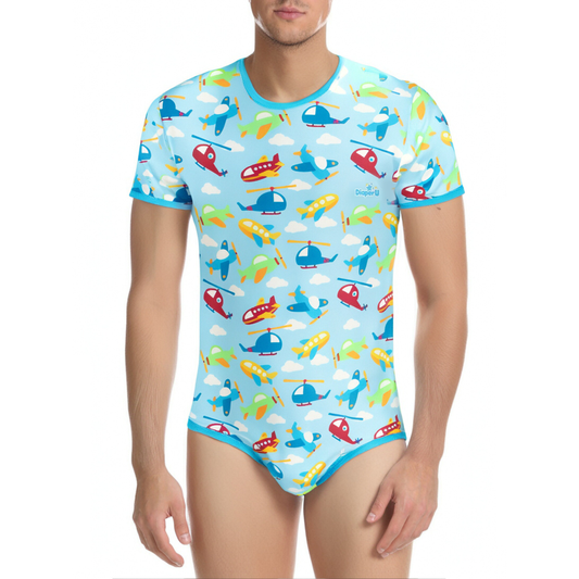 ABDL Onesie - Blue Airplane
