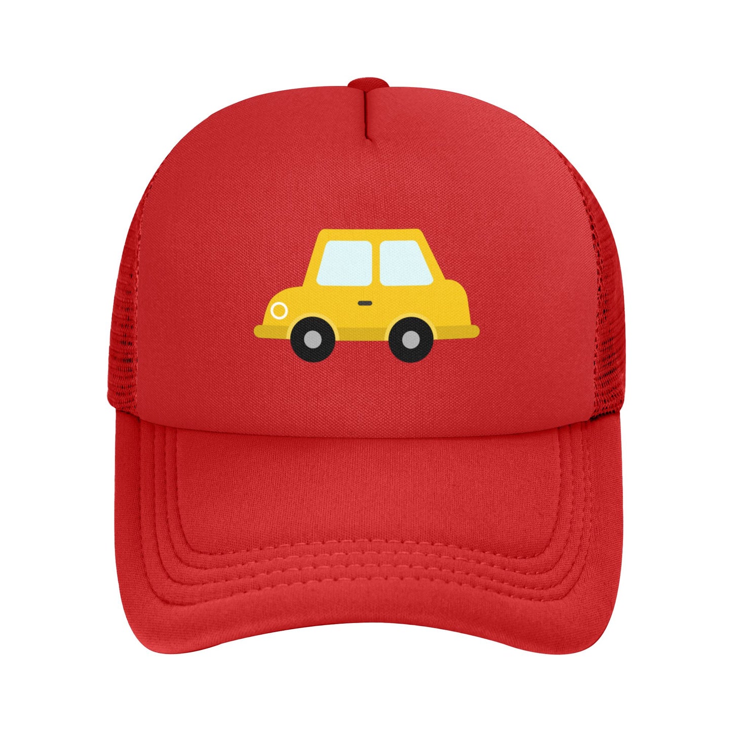 Yellow Baby Car Snapback Hats (Pink Red)