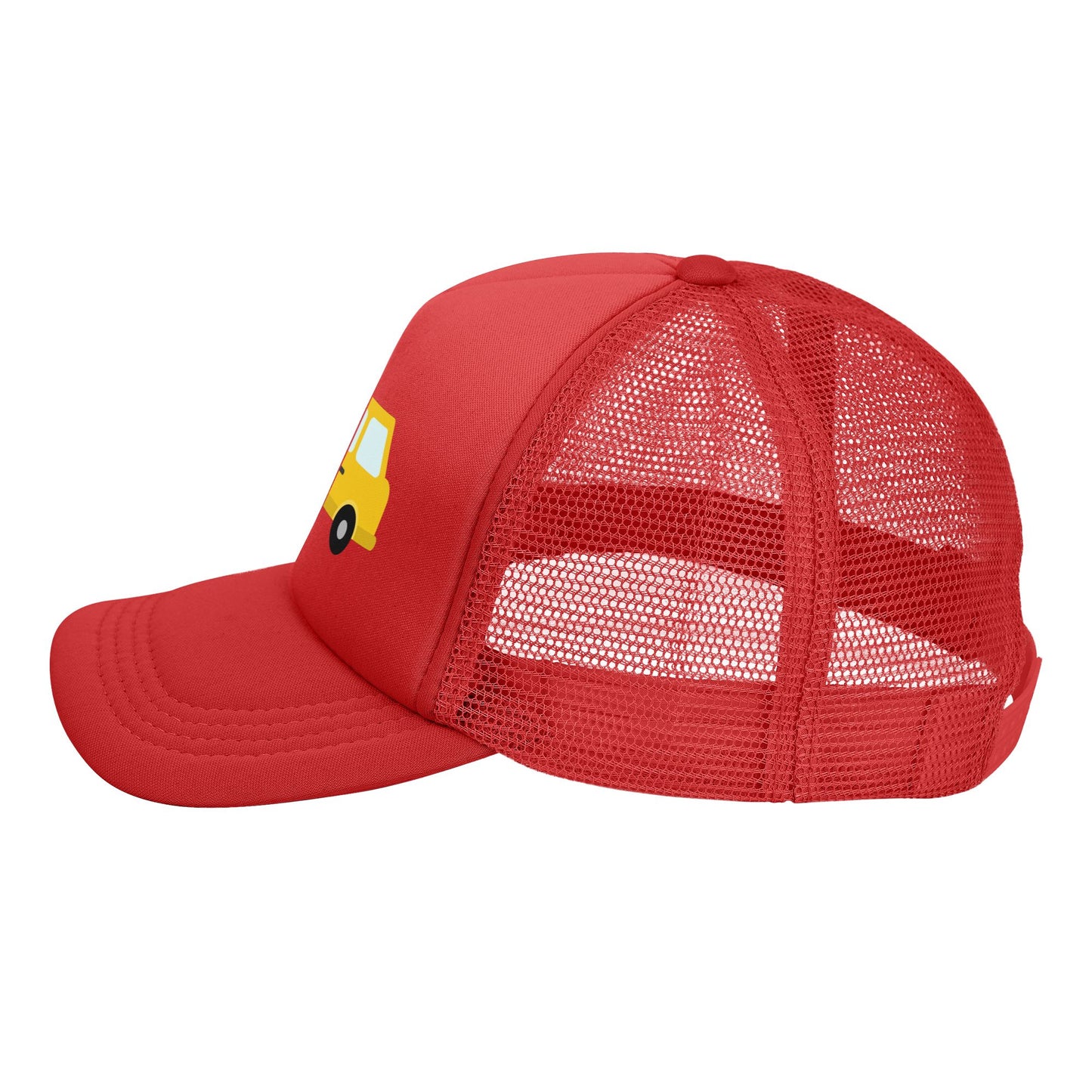 Yellow Baby Car Snapback Hats (Pink Red)