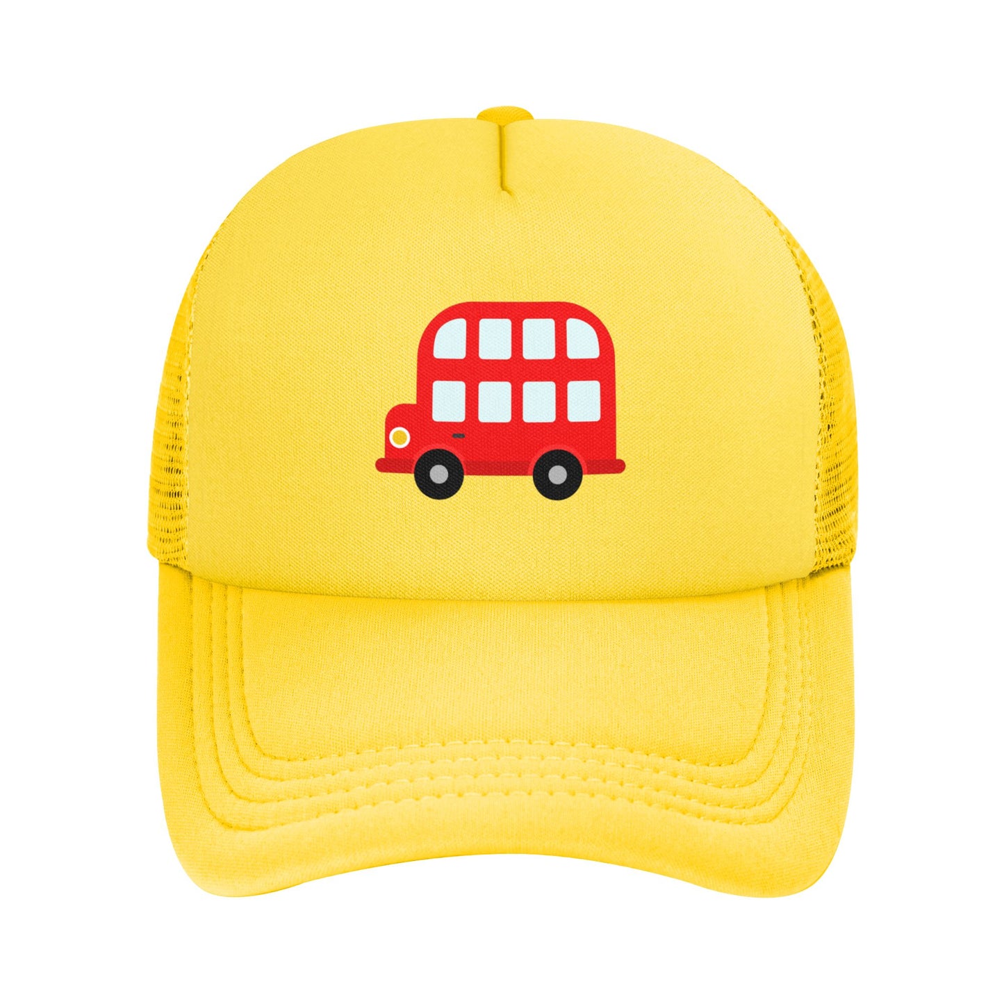 Red Baby Bus Snapback Hats (Black Yellow)