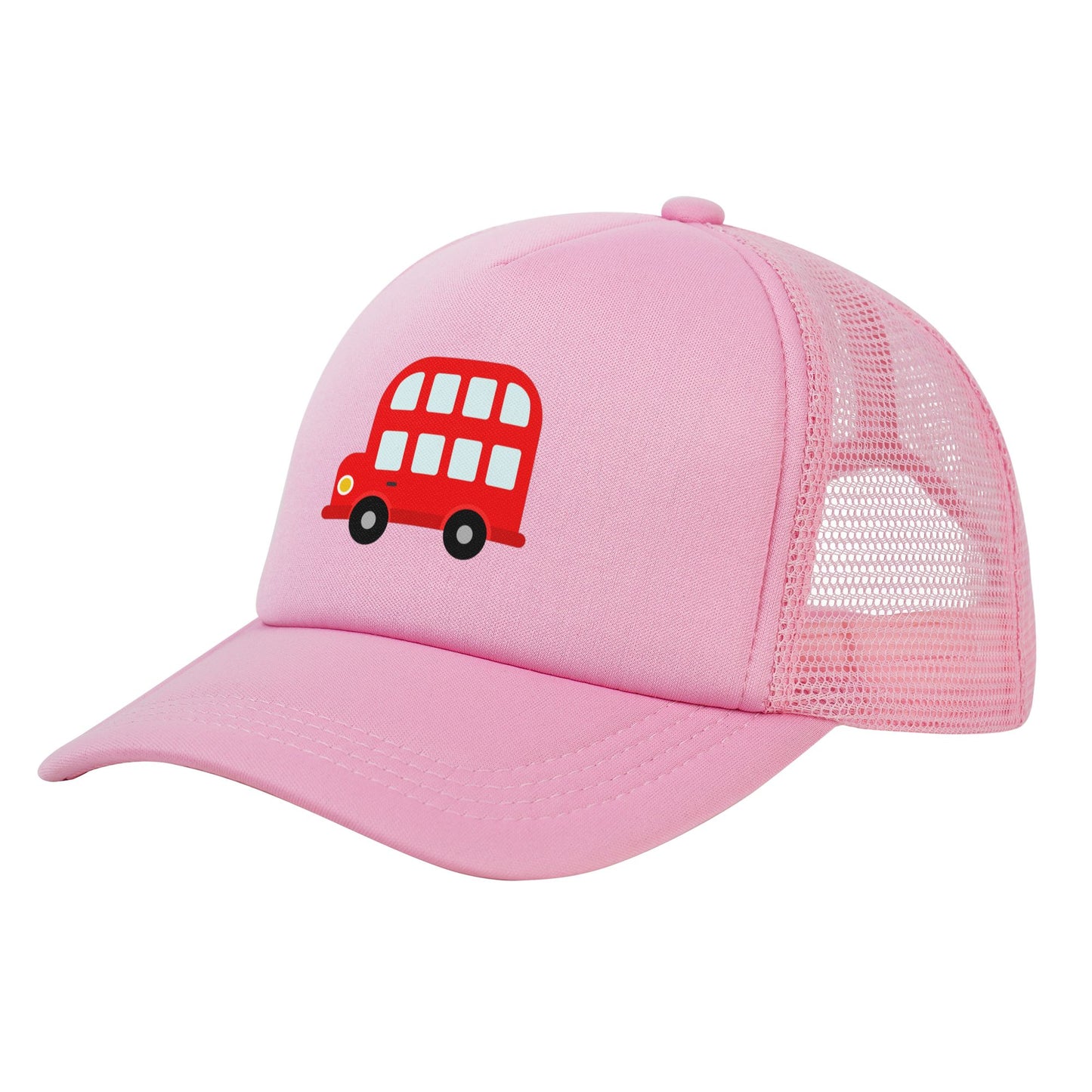 Red Baby Bus Snapback Hats (Green Pink)