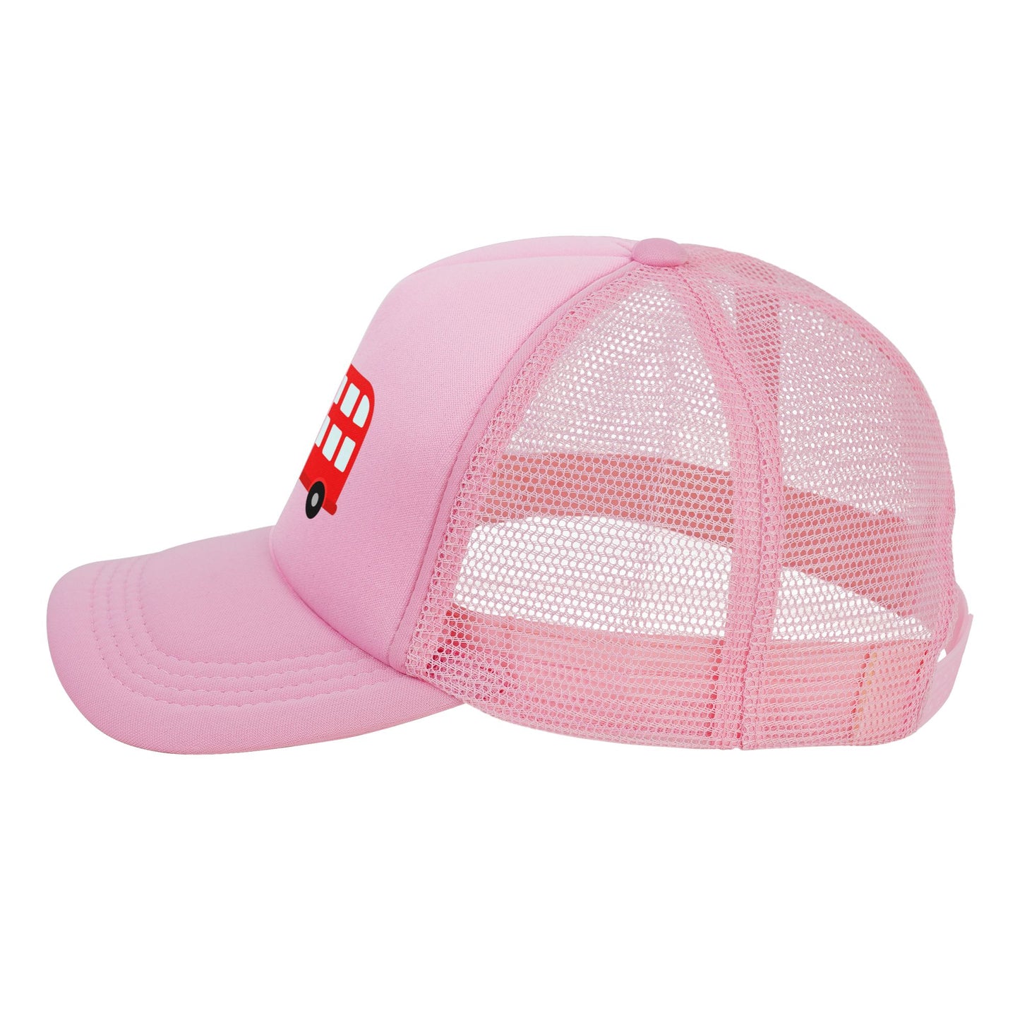 Red Baby Bus Snapback Hats (Green Pink)