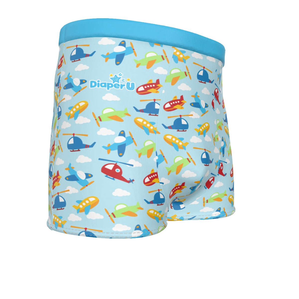 Baby Boy Boxer Briefs - Blue Airplane - Fit for All, Up to 6XL!