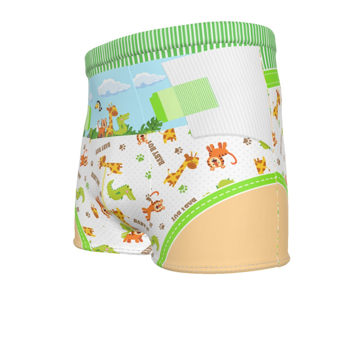 Baby Boy Boxer Briefs - Safari (Special) - Fit for All, Up to 6XL!
