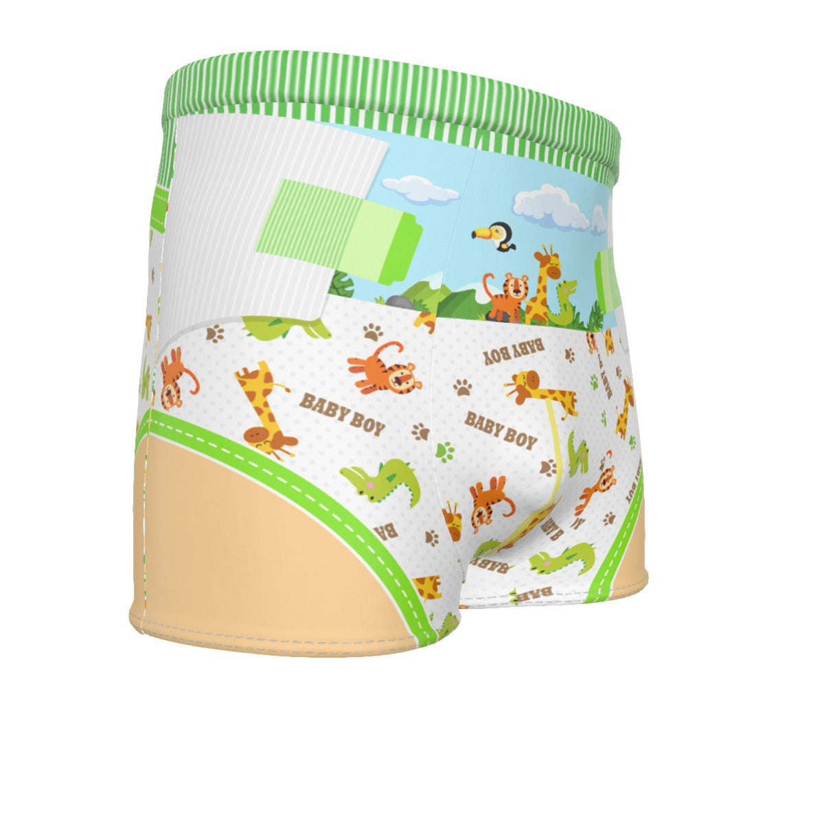 Baby Boy Boxer Briefs - Safari (Special) - Fit for All, Up to 6XL!