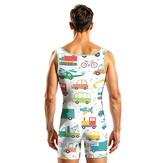 ABDL Playtime Snug-Suit - Green Vehicle