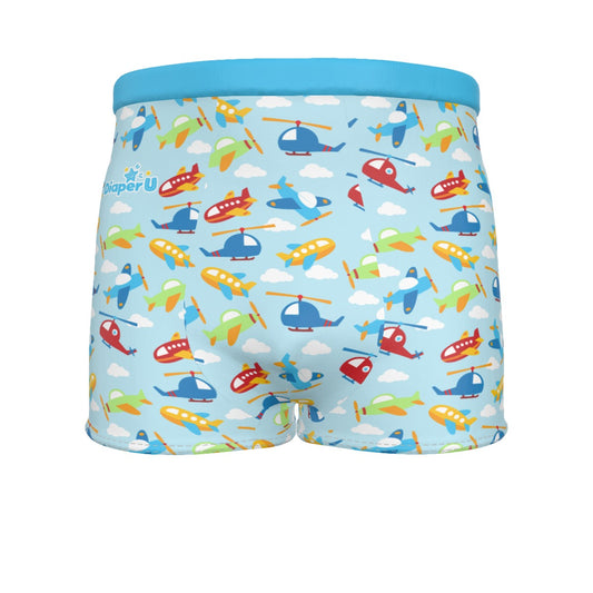 Baby Boy Boxer Briefs - Blue Airplane - Fit for All, Up to 6XL!
