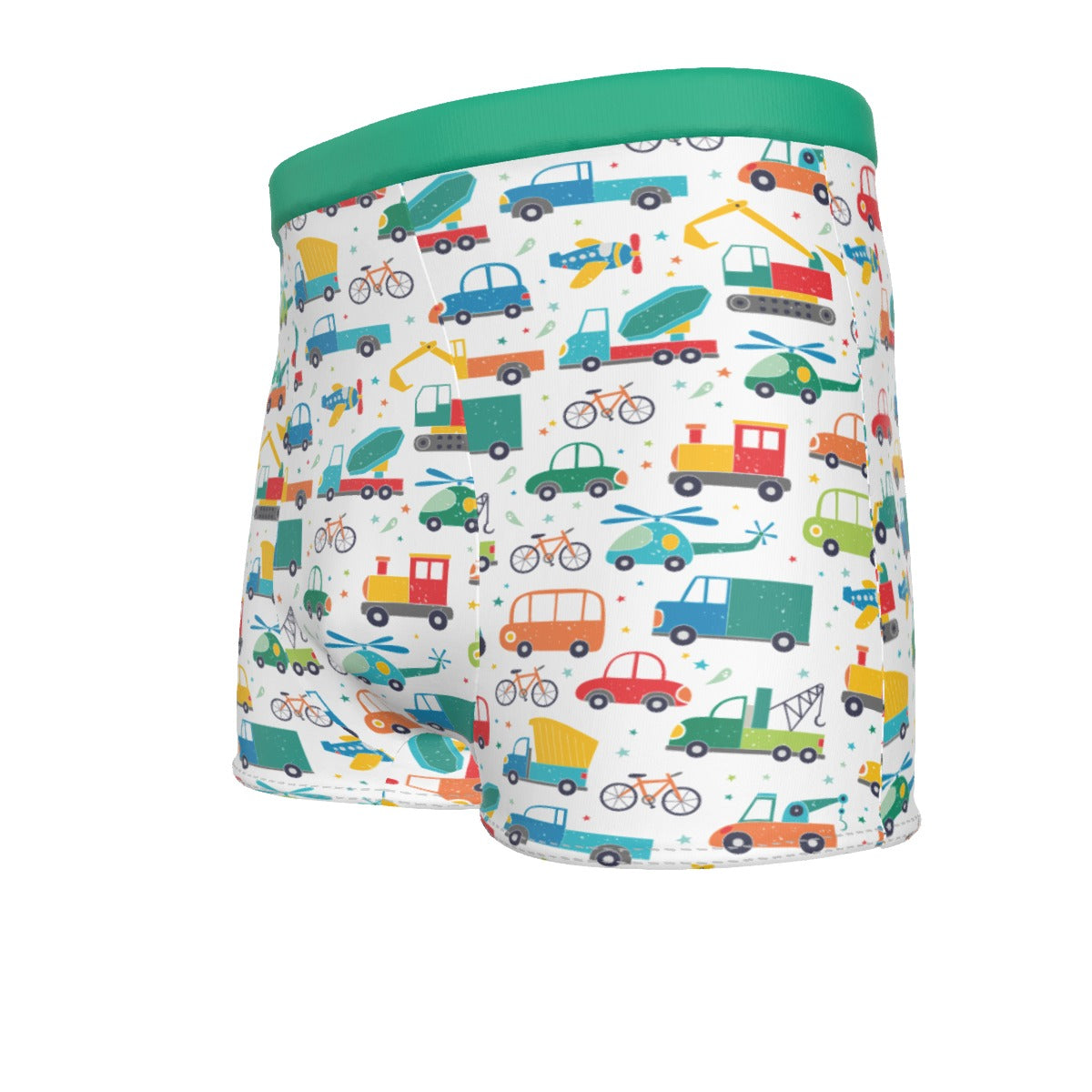 Baby Boy Boxer Briefs - Green Vehicle - Fit for All, Up to 6XL!