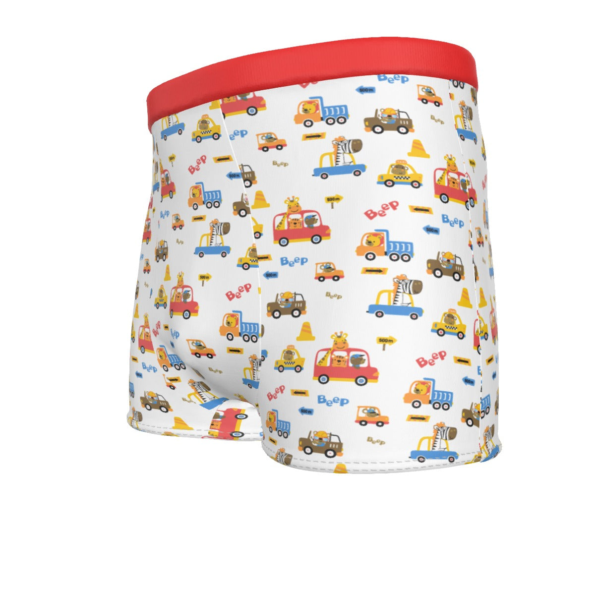 Baby Boy Boxer Briefs - Red Animals - Fit for All, Up to 6XL!
