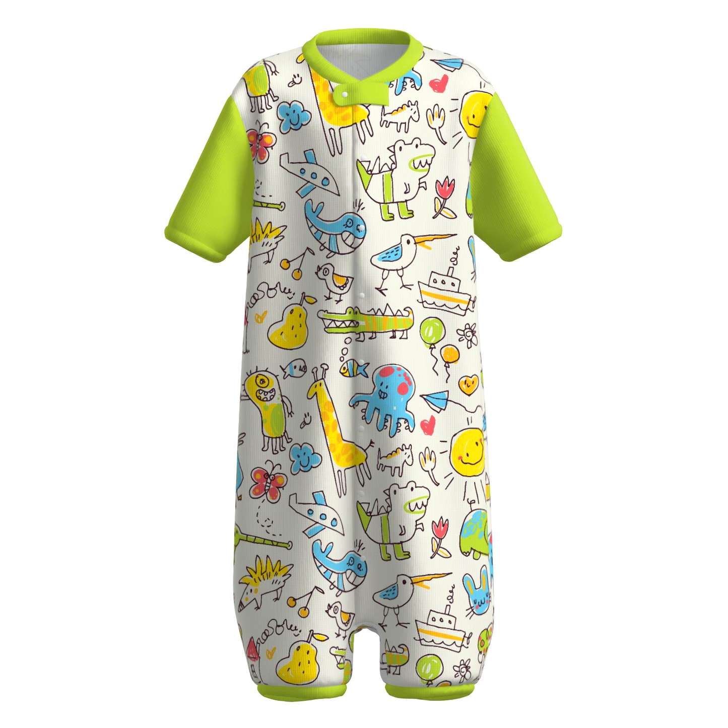 Snap-Up Sleepytime Romper - Doodle Zoo