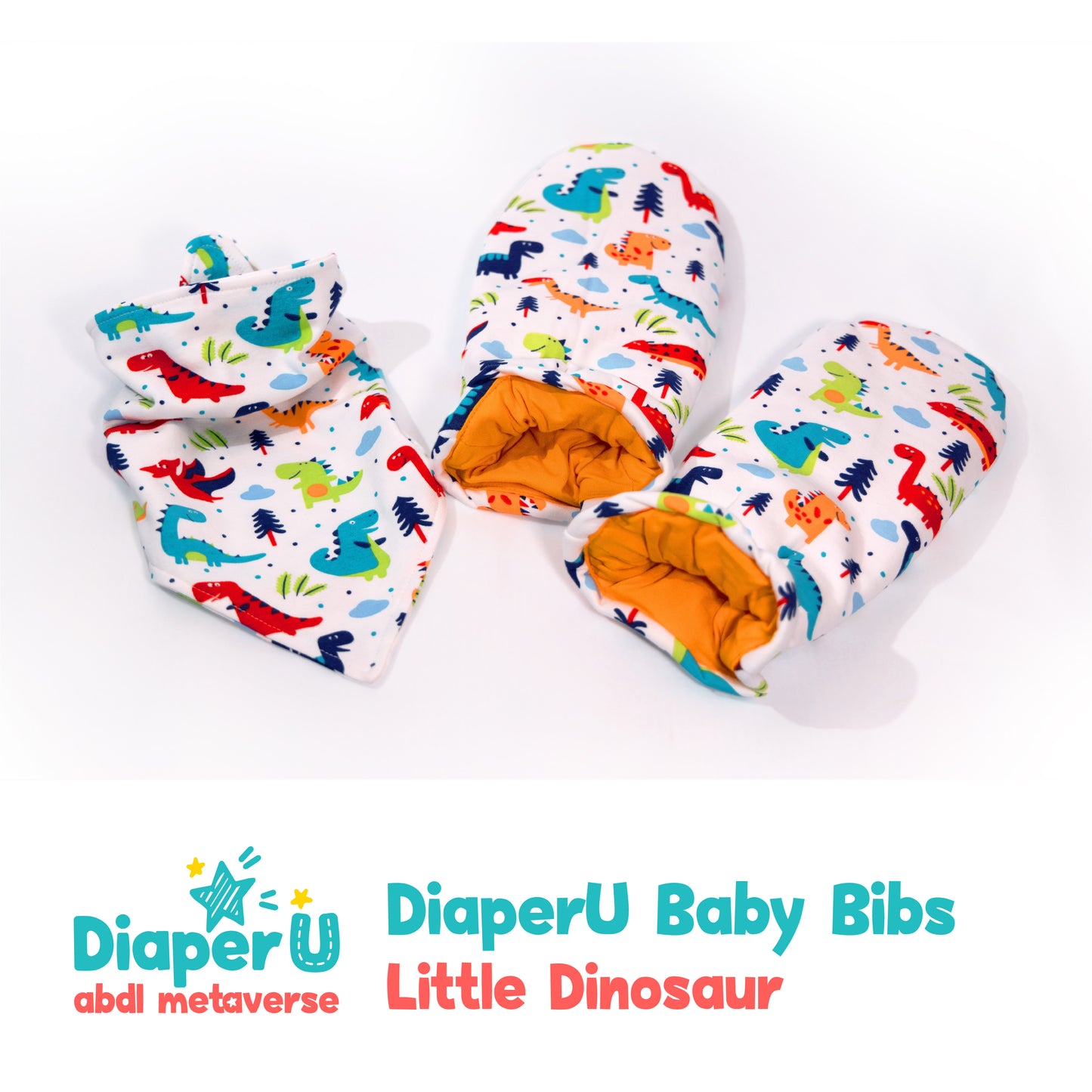 ABDL Baby Bibs - Little Dinosaur (Adult Size)