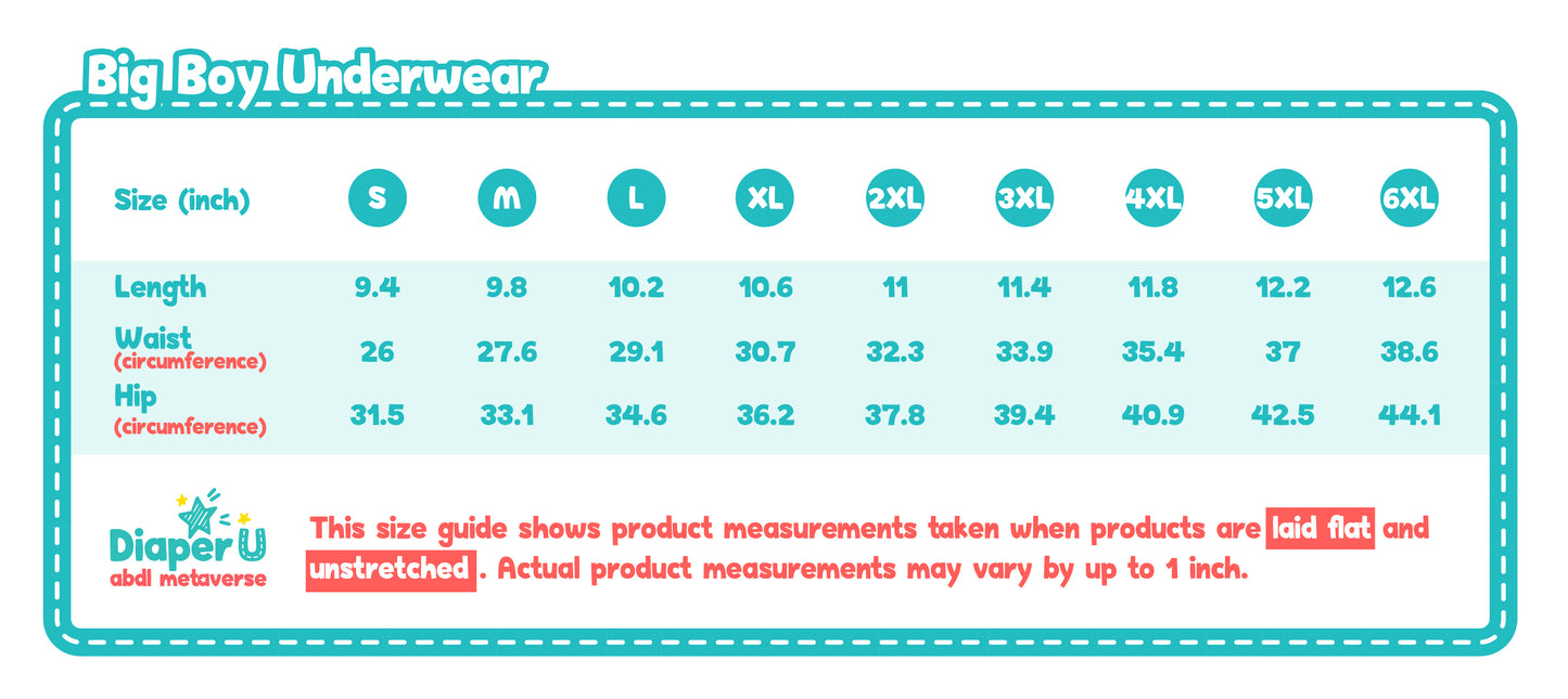 ABDL Big Boy Underwear - Blue Woof Puppy