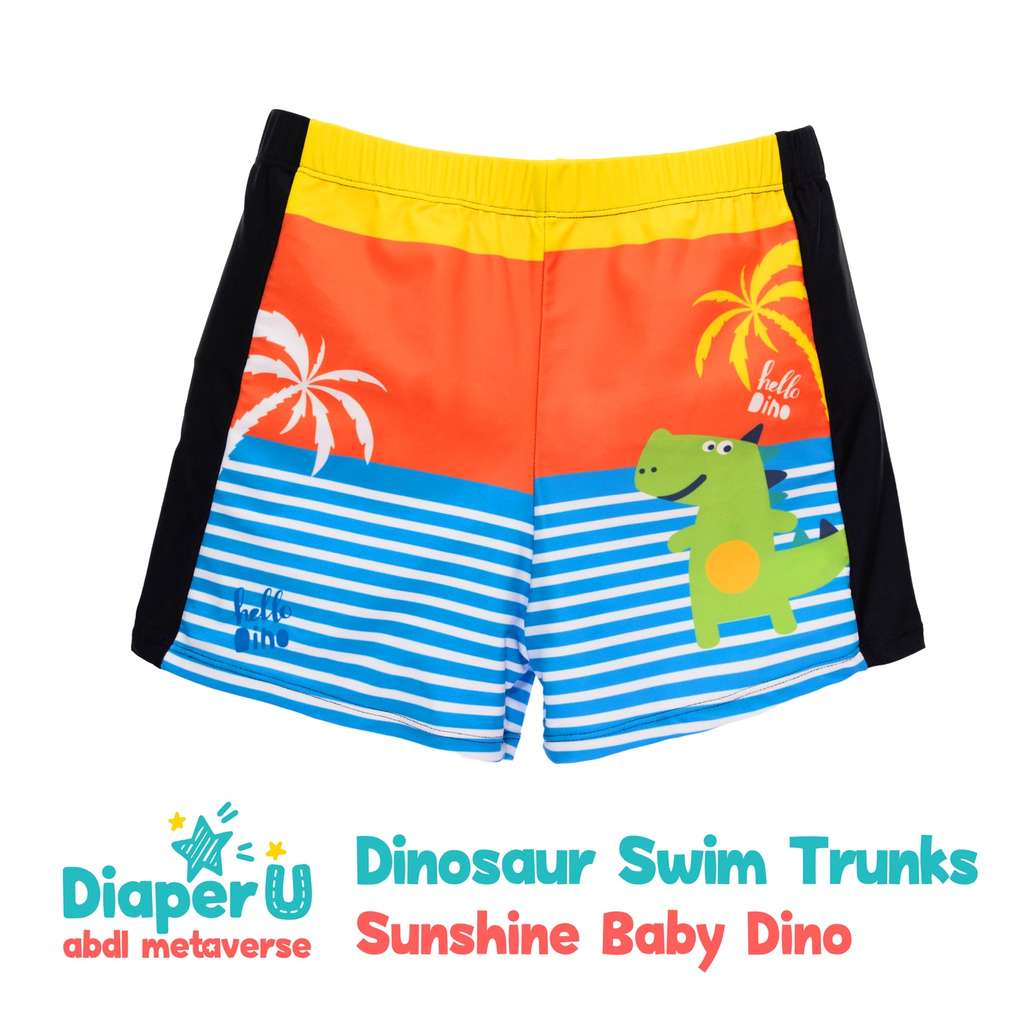 ABDL Dinosaur Swim Trunks - Sunshine Baby Dino