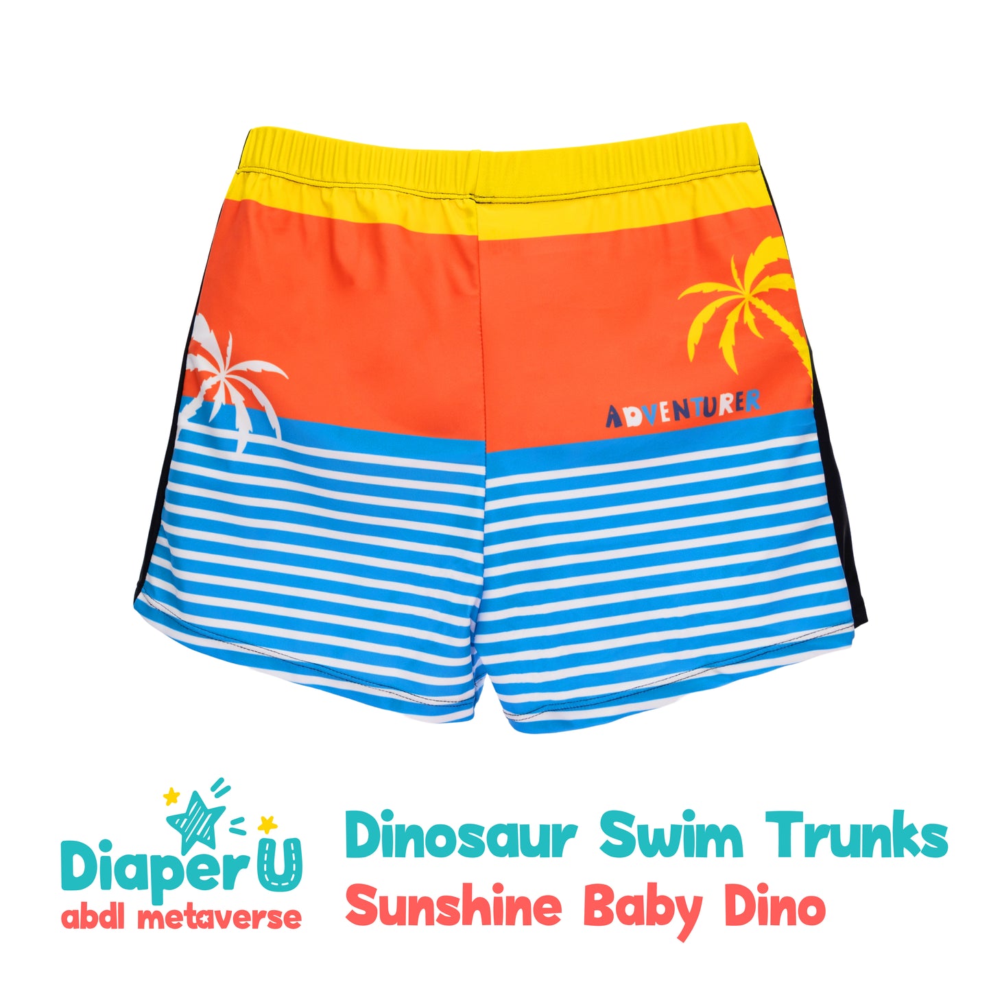 ABDL Dinosaur Swim Trunks - Sunshine Baby Dino