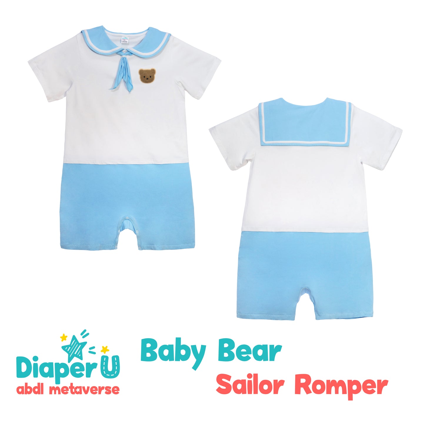 Baby Bear Sailor Romper