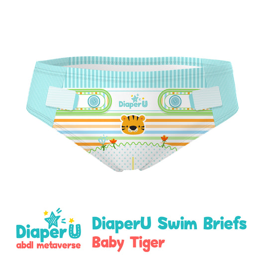 ABDL Swim Briefs - Baby Tiger
