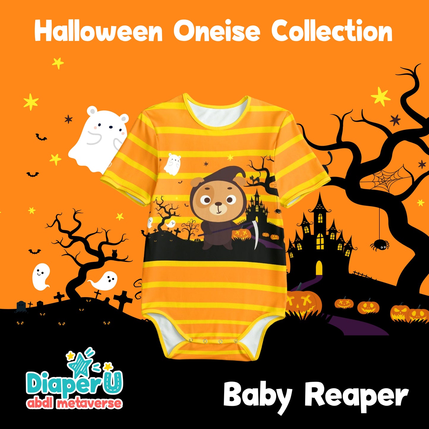 Halloween ABDL Onesie - Baby Reaper