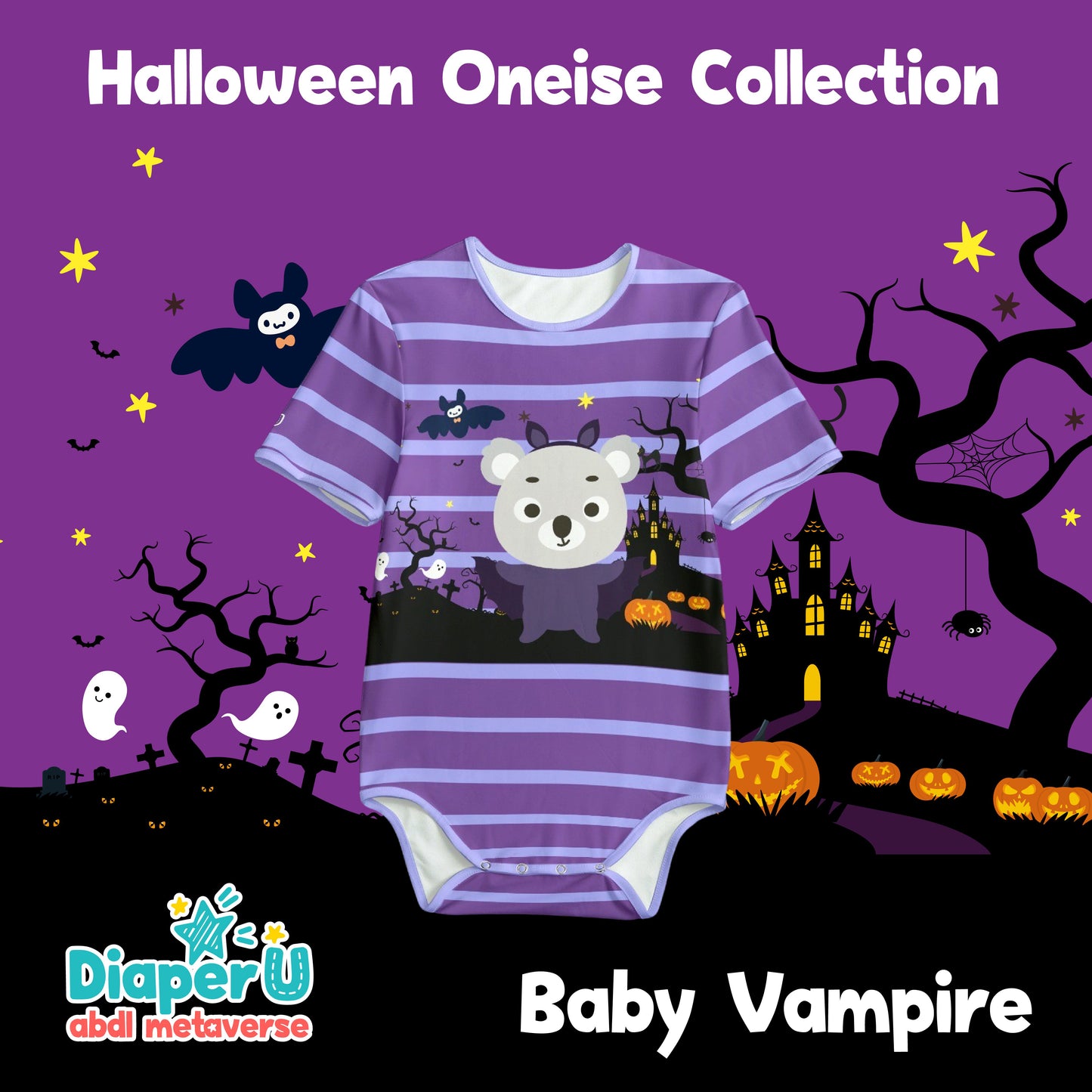 Halloween ABDL Onesie - Baby Vampire