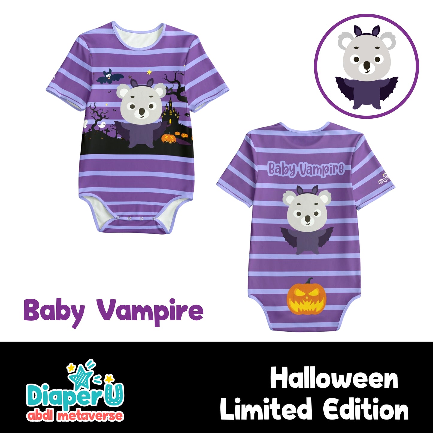 Halloween ABDL Onesie - Baby Vampire