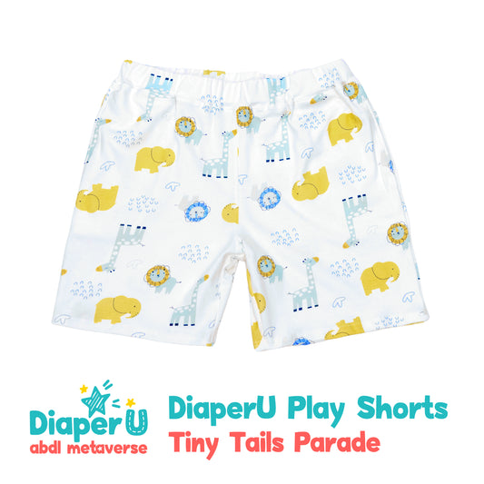 ABDL Cotton Shorts - Tiny Tails Parade