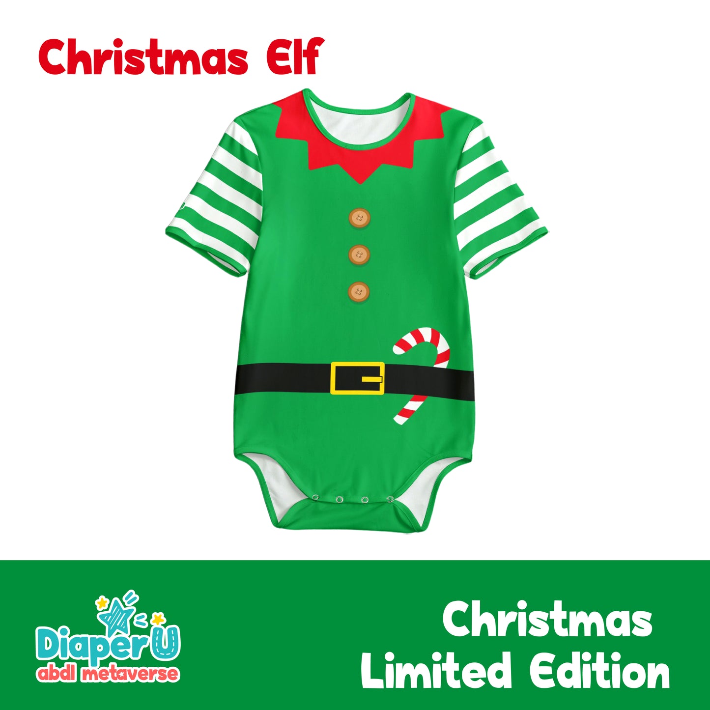 Christmas ABDL Onesie - Christmas Elf