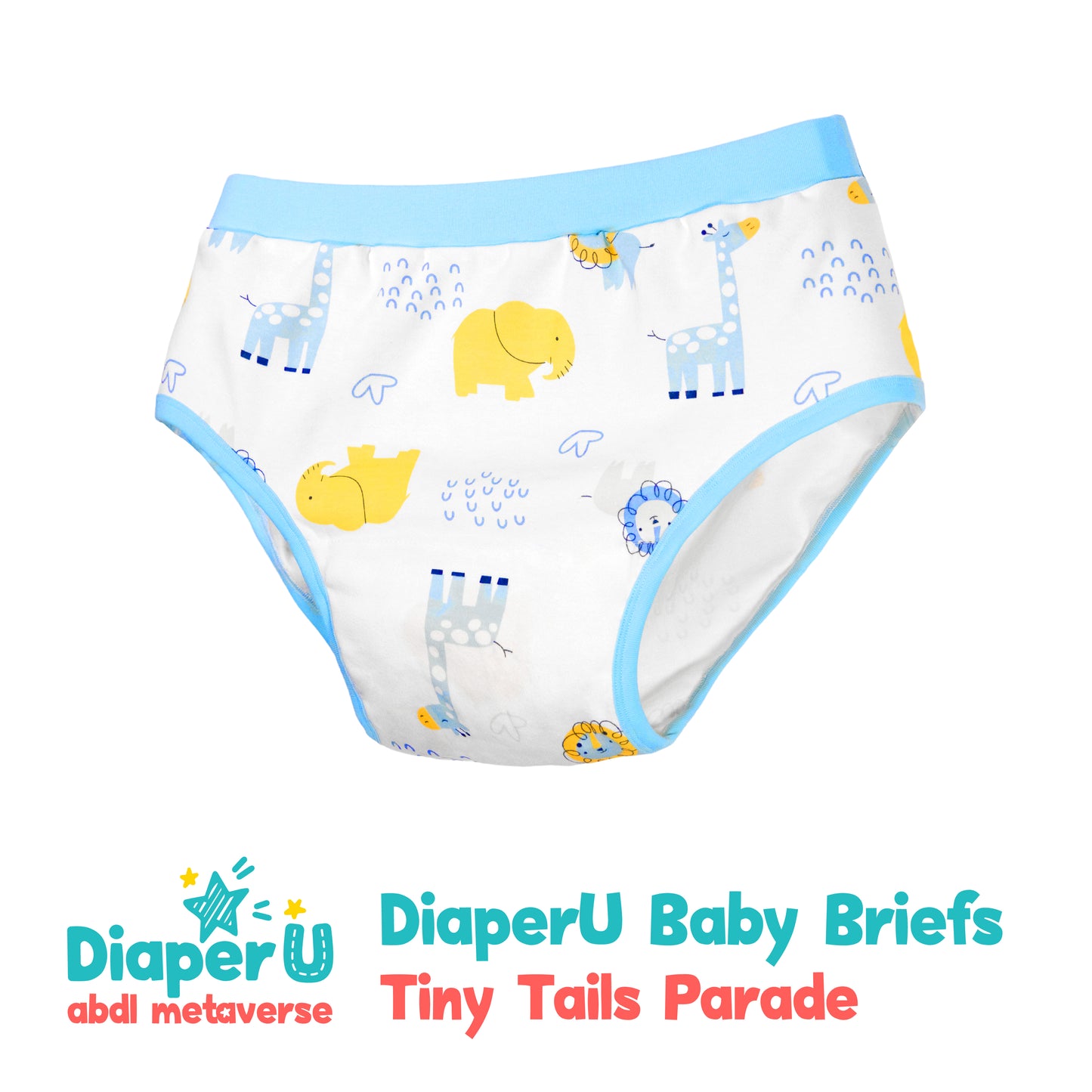 ABDL Cotton Baby Briefs - Tiny Tails Parade