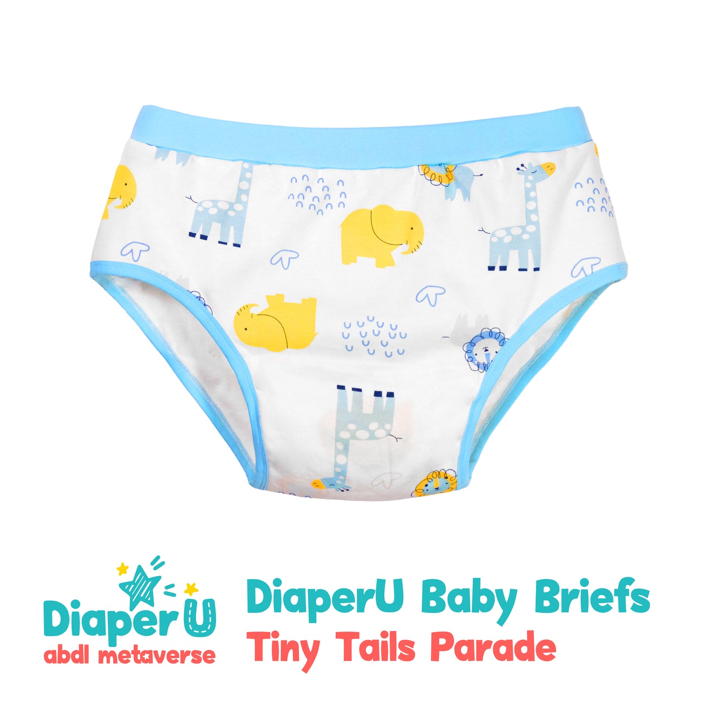 ABDL Cotton Baby Briefs - Tiny Tails Parade