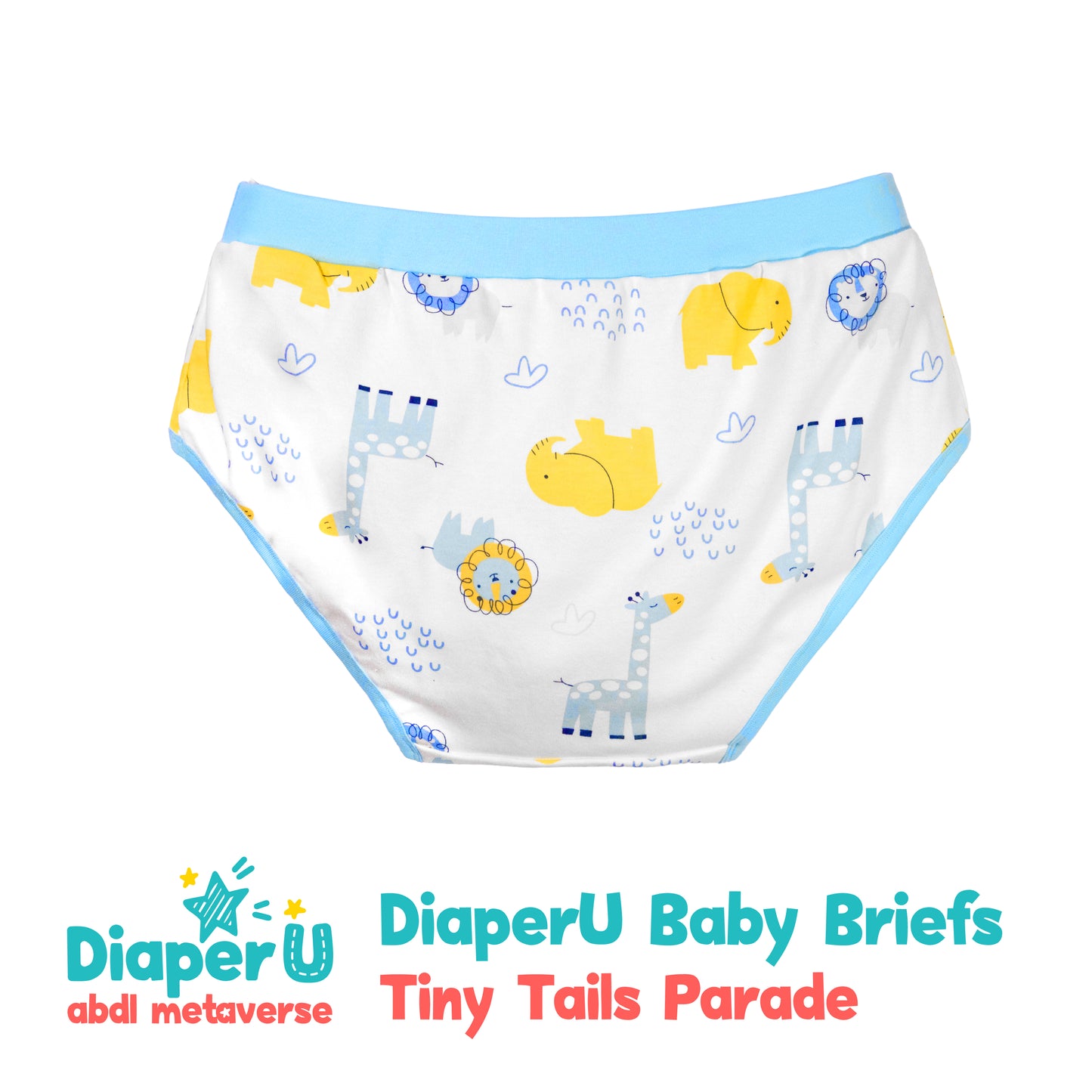 ABDL Cotton Baby Briefs - Tiny Tails Parade