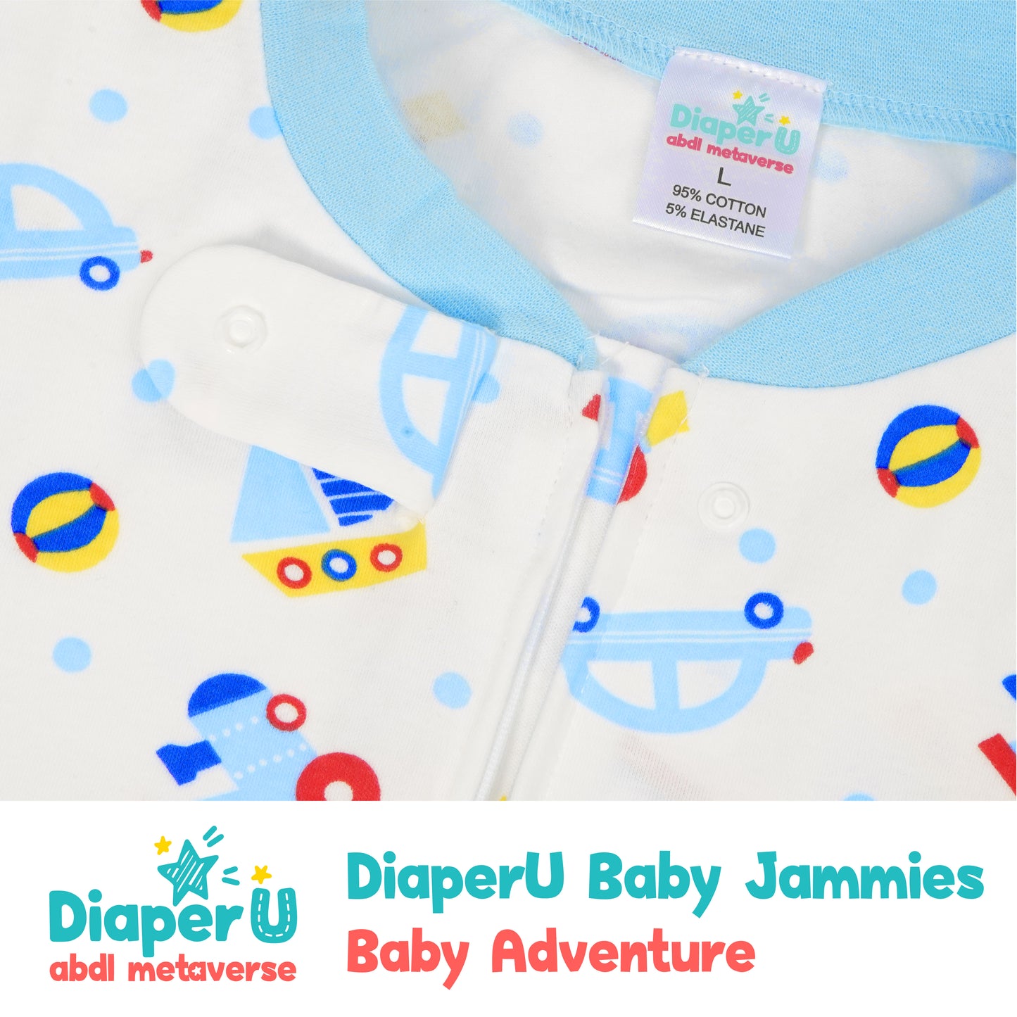 ABDL Footed Jammies - Baby Adventure