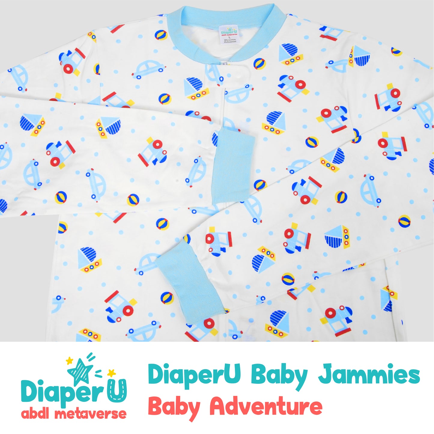 ABDL Footed Jammies - Baby Adventure