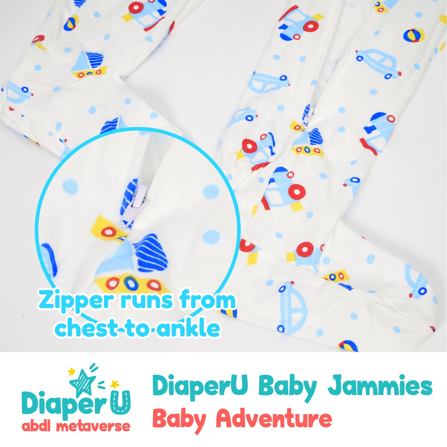 ABDL Footed Jammies - Baby Adventure