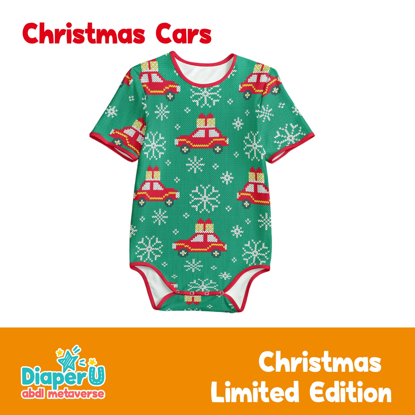Christmas ABDL Onesie - Christmas Cars