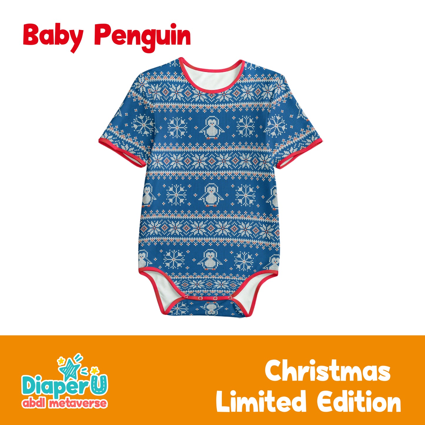 Christmas ABDL Onesie - Baby Penguin