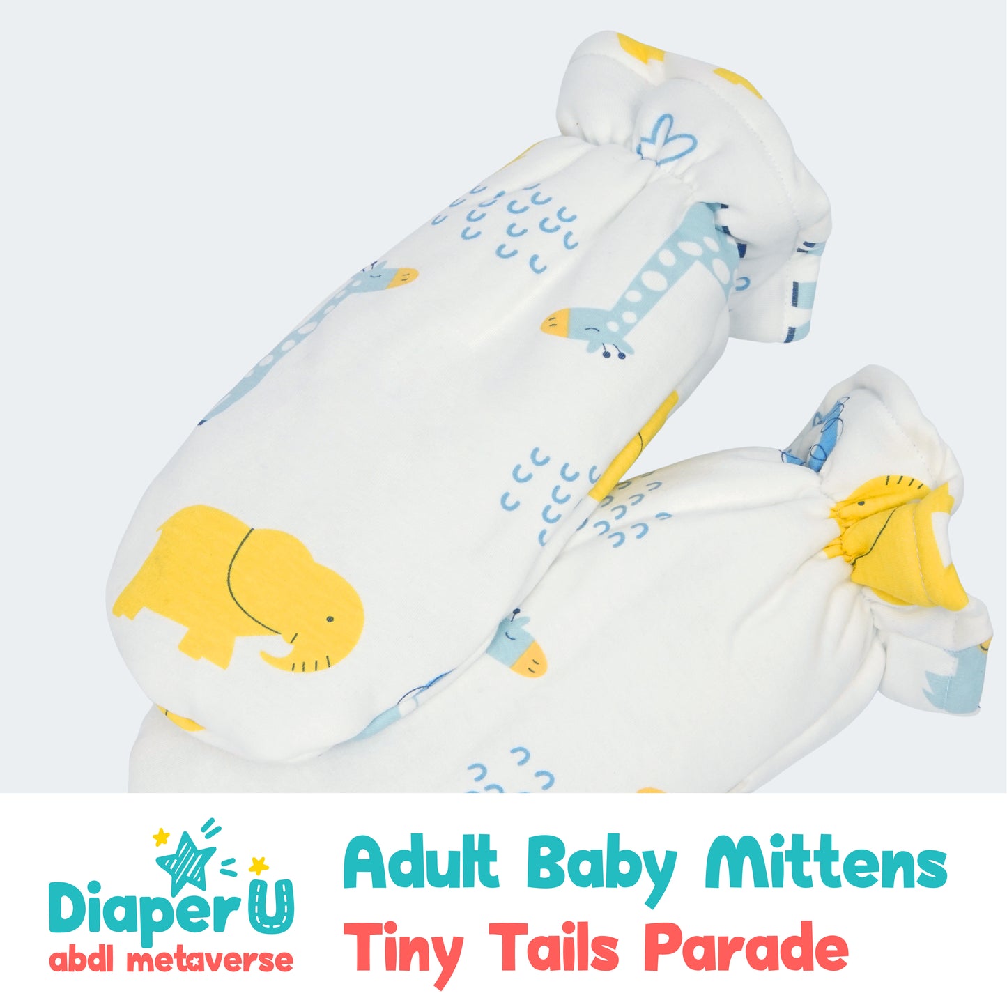 Adult Baby Mittens - Tiny Tails Parade