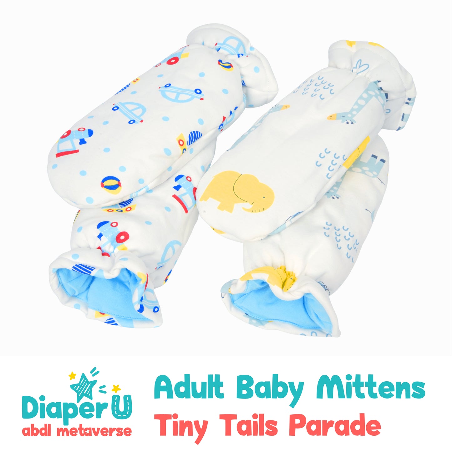 Adult Baby Mittens - Tiny Tails Parade