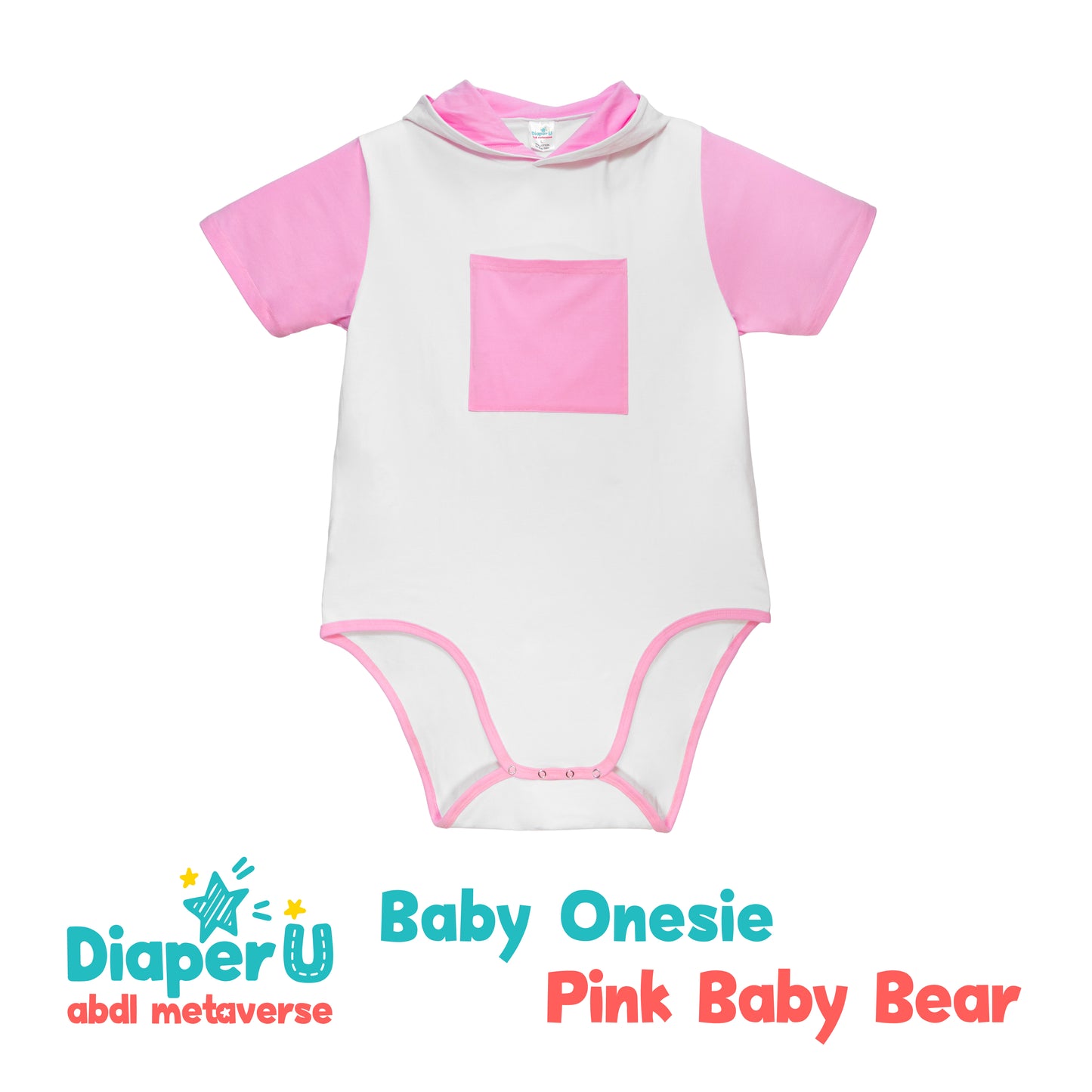 ABDL Onesie - Pink Baby Bear