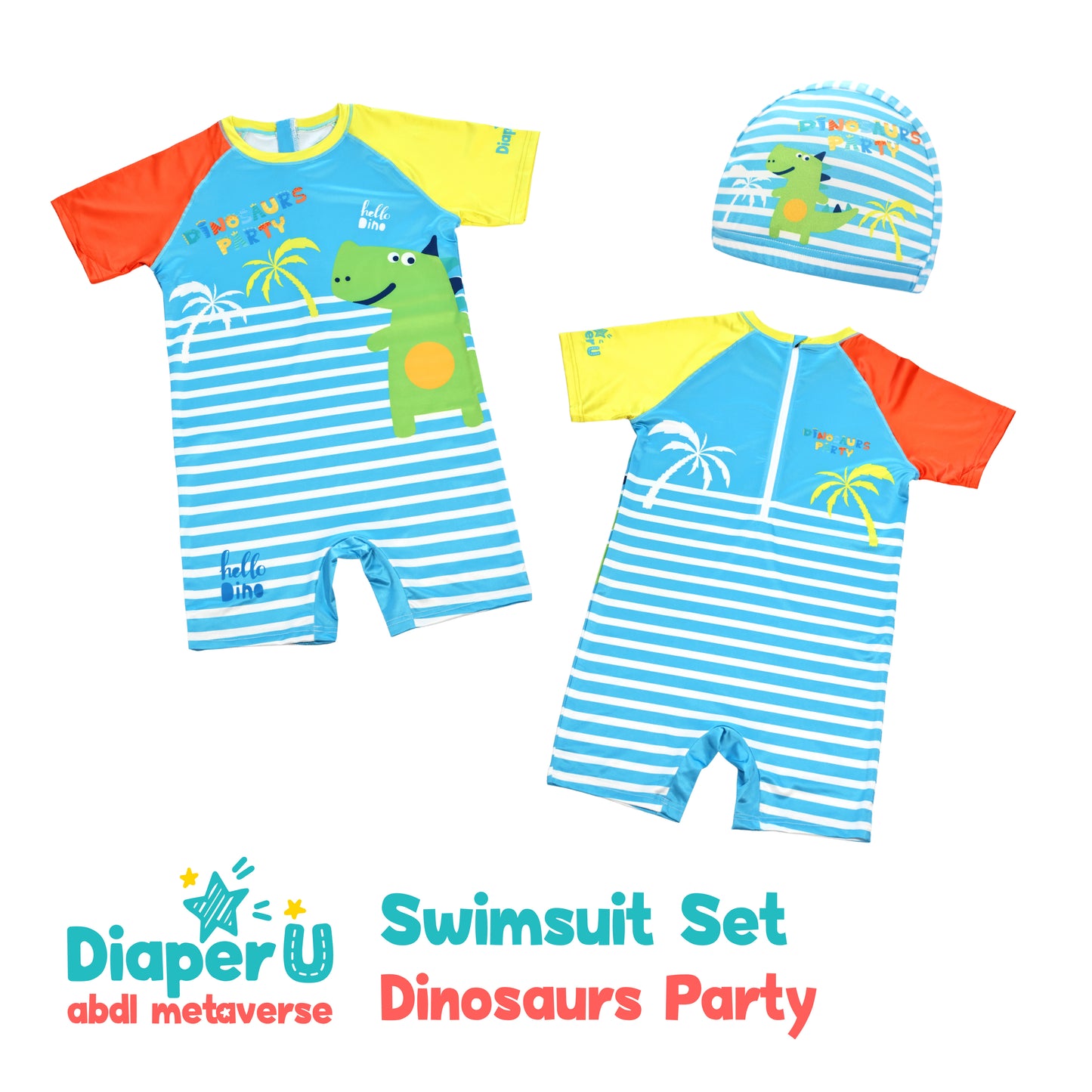 ABDL Swimsuit Set - Dinosaurs Party (Limited Edition)