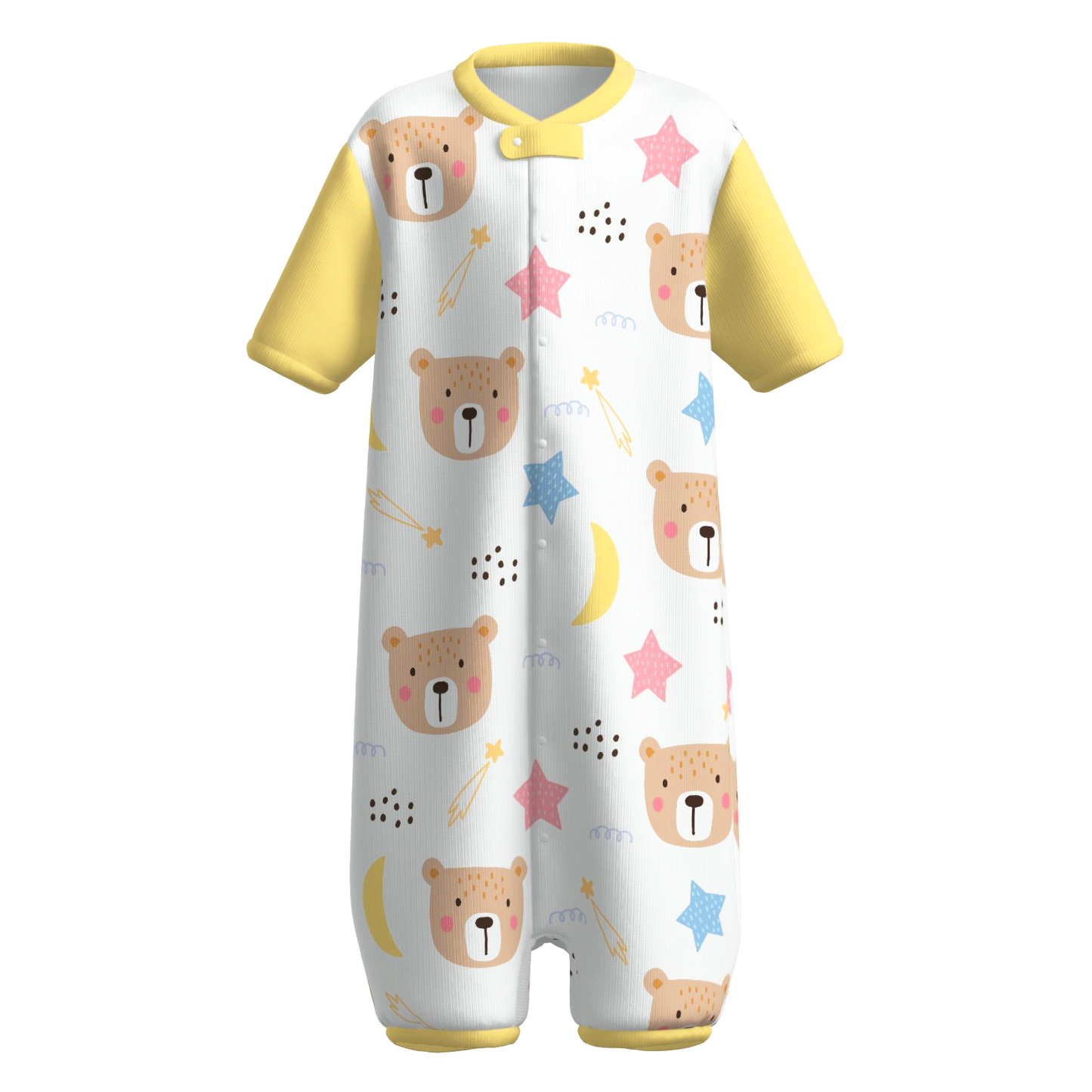 Snap-Up Sleepytime Romper - Baby Bear (Yellow)