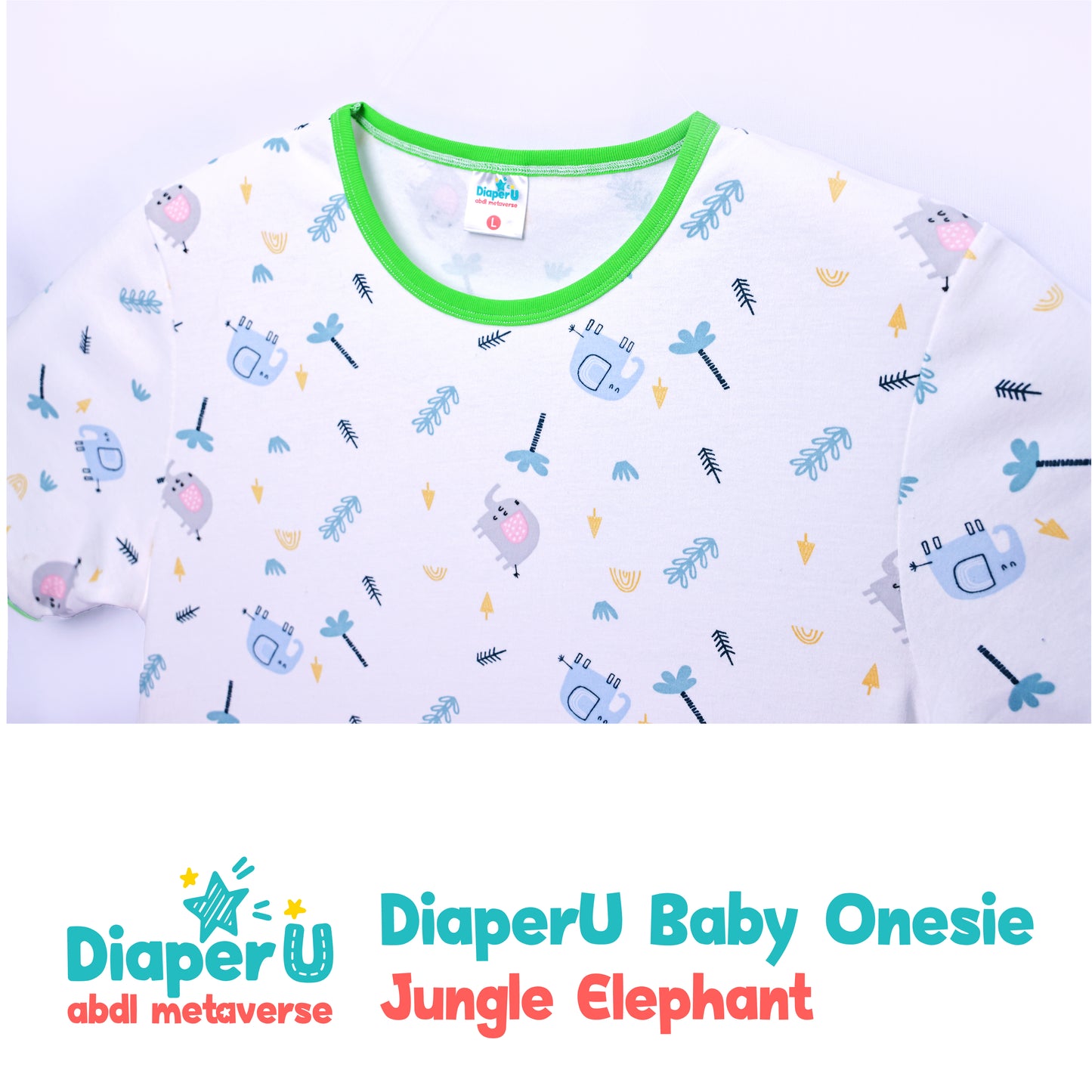ABDL Onesie - Jungle Elephant