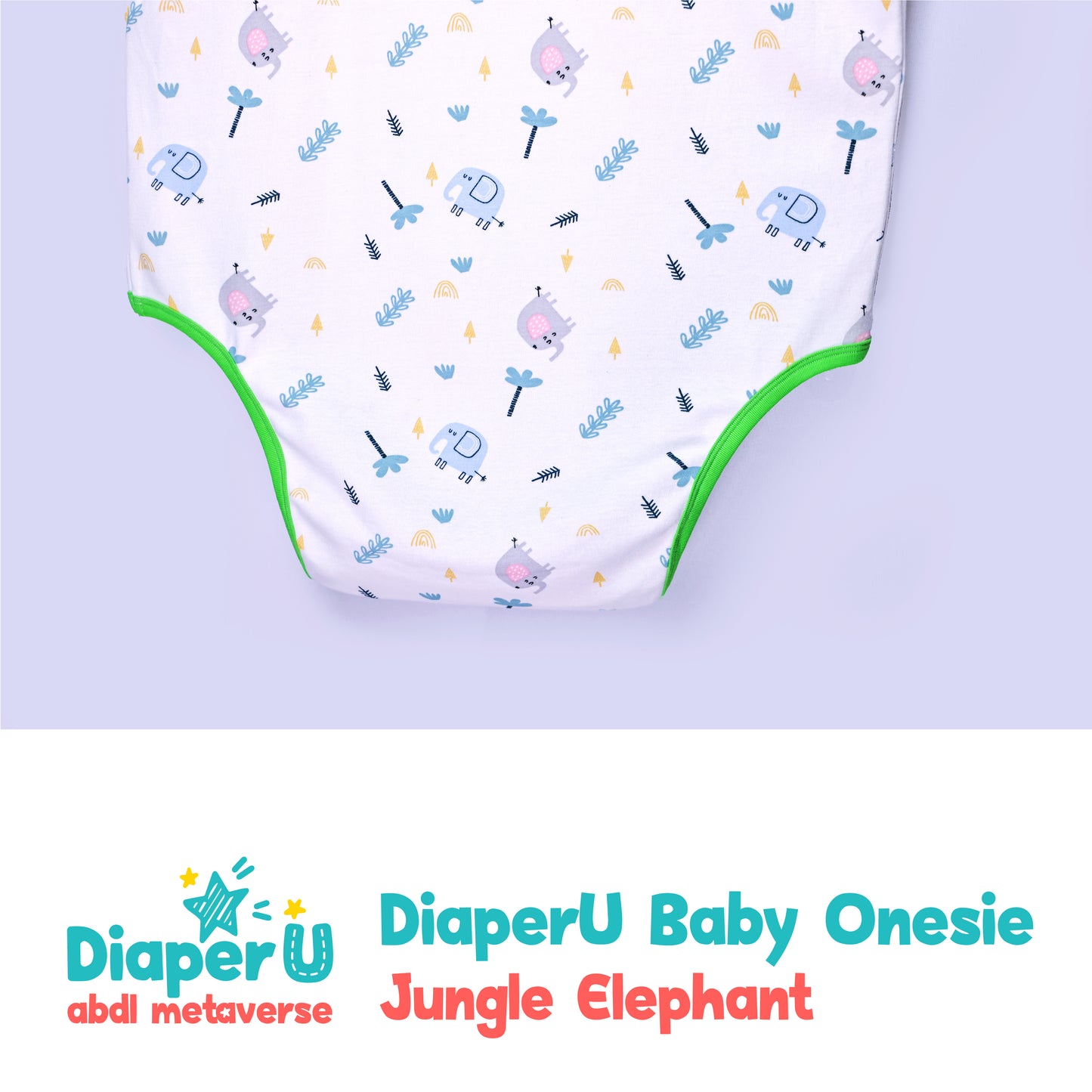 ABDL Onesie - Jungle Elephant