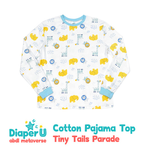 ABDL Cotton Pajama Top - Tiny Tails Parade