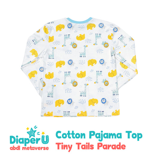 ABDL Cotton Pajama Top - Tiny Tails Parade