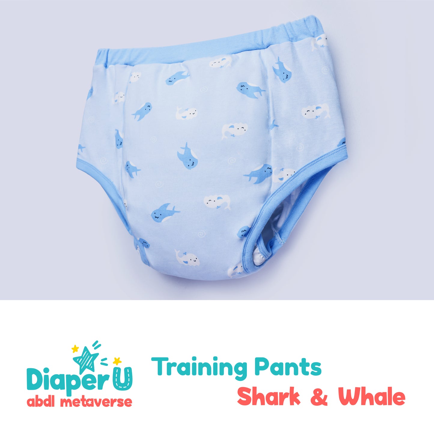 ABDL Training Pants - Shark & Whale (Waterproof Version)