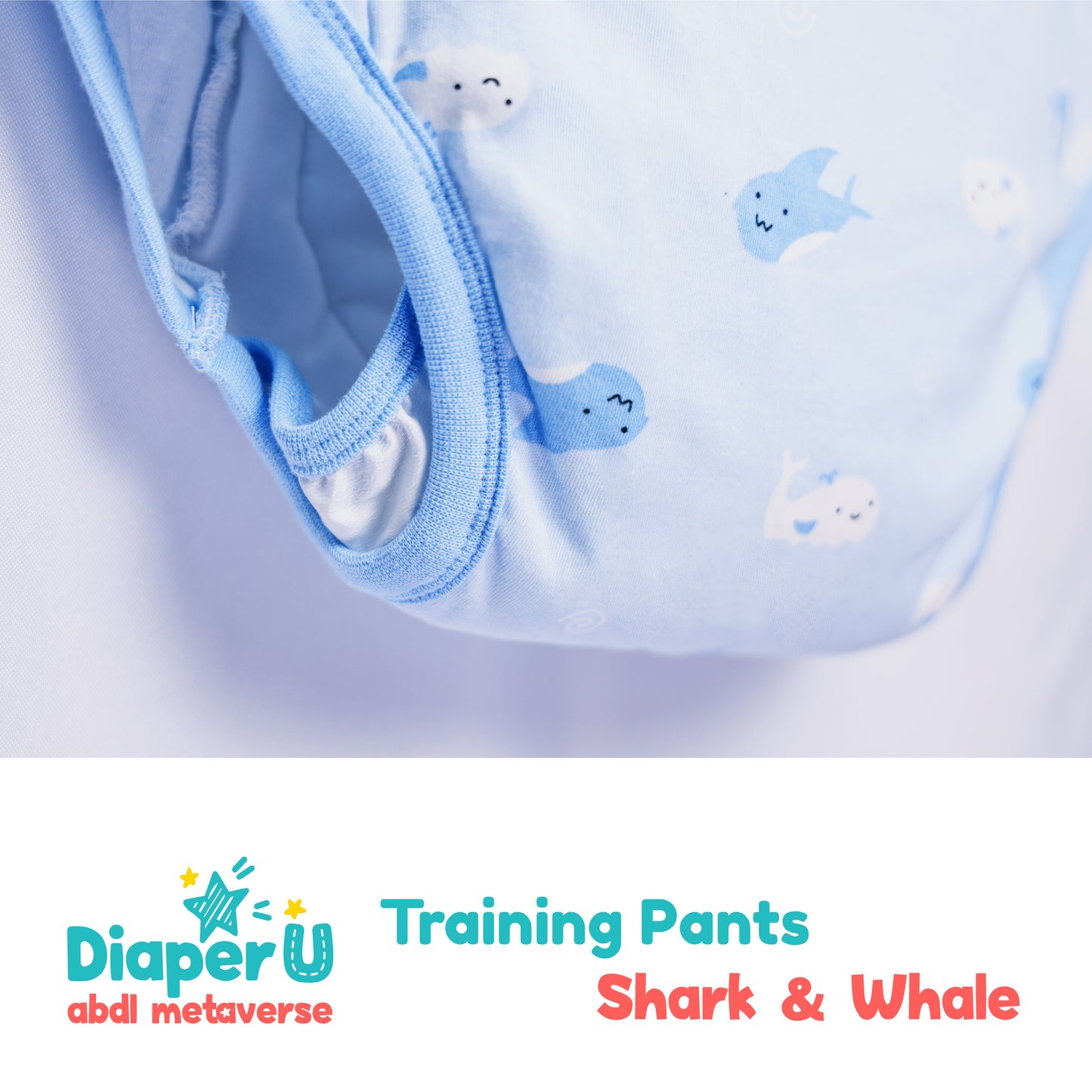 ABDL Training Pants - Shark & Whale (Waterproof Version)