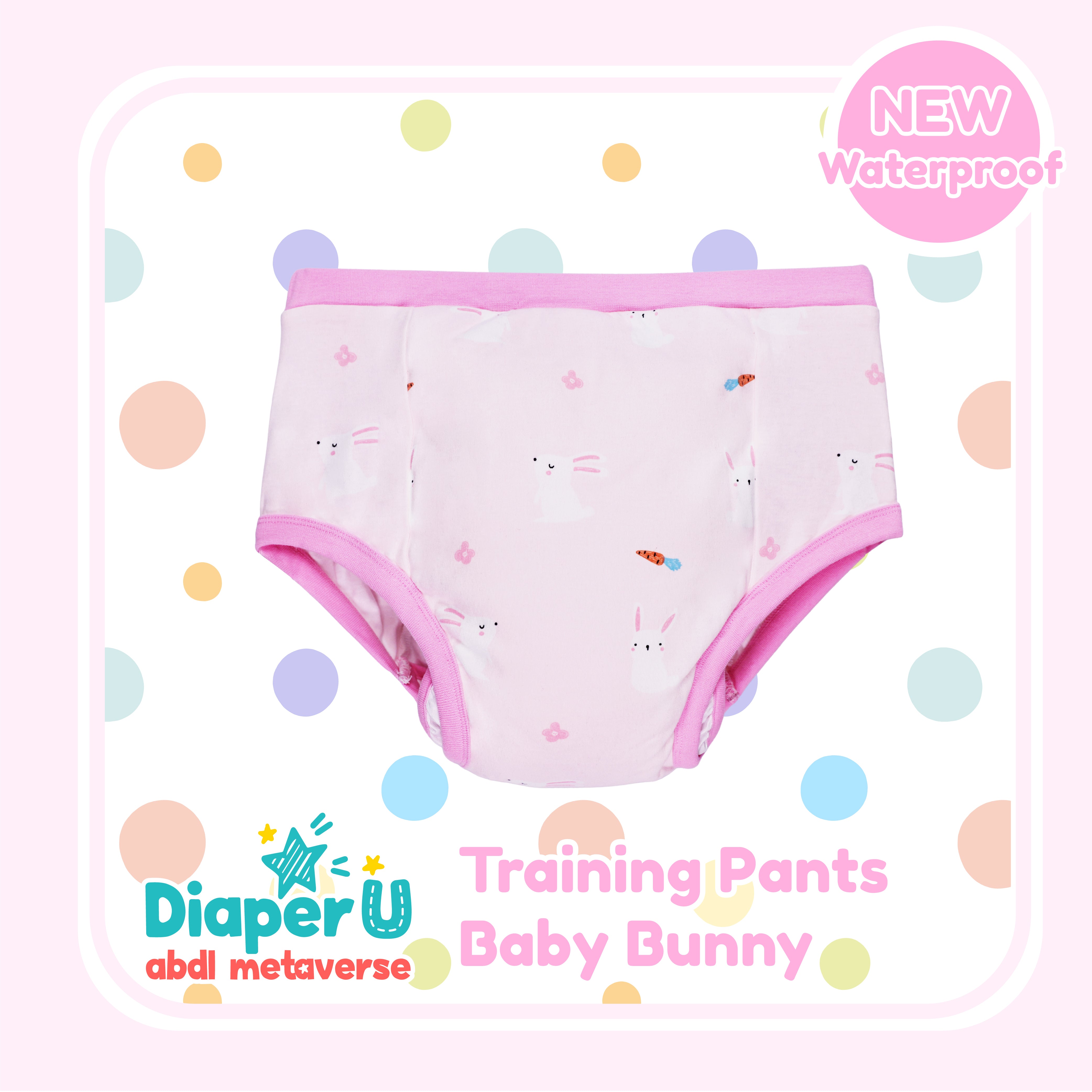 ABDL Training Pants - Baby Bunny (Waterproof Version) – DiaperU