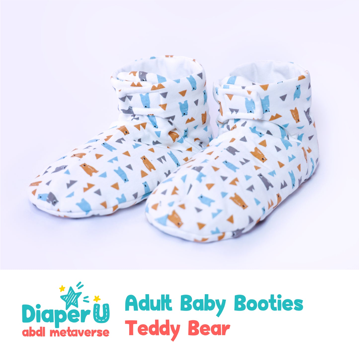 ABDL Baby Booties - Teddy Bear