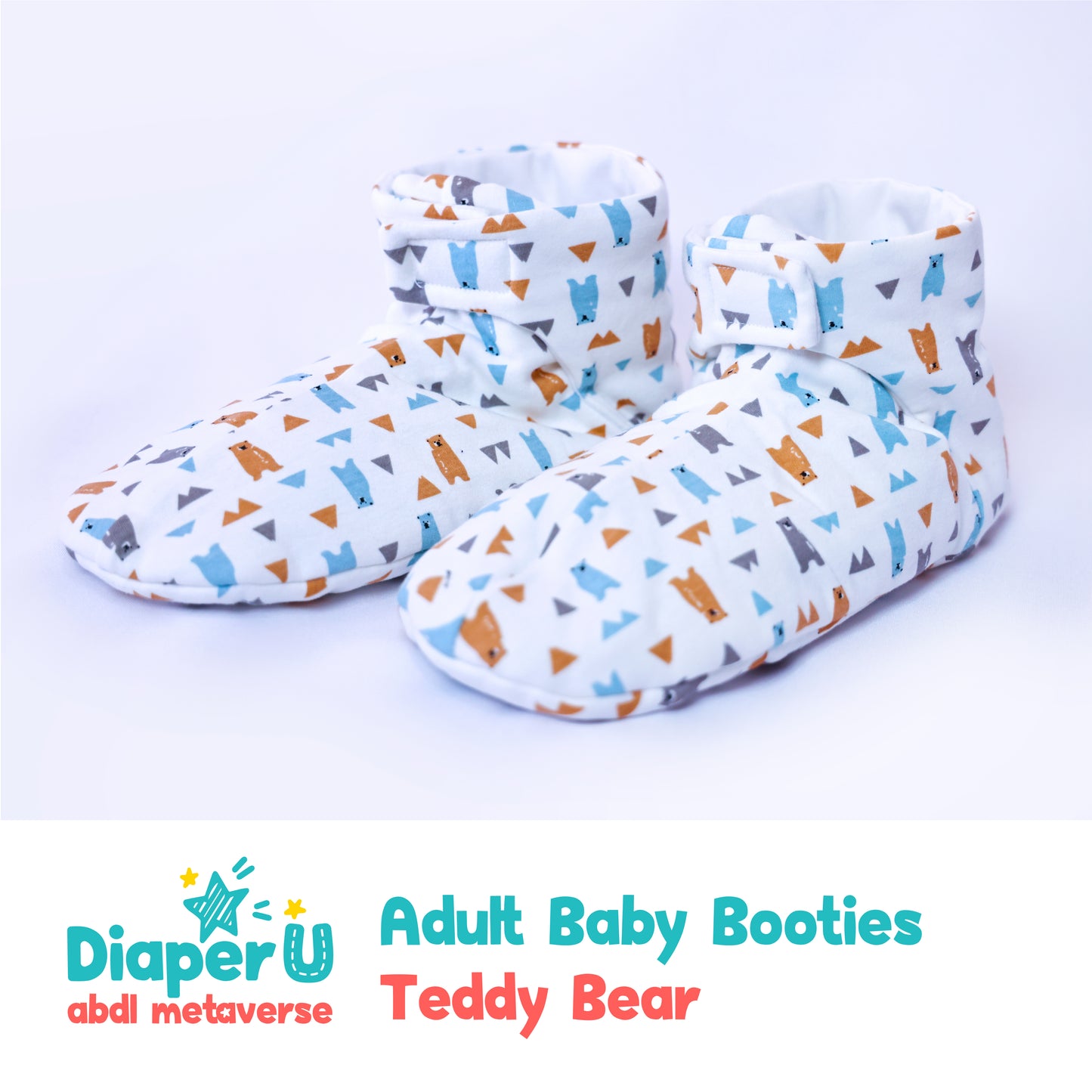 ABDL Baby Booties - Teddy Bear